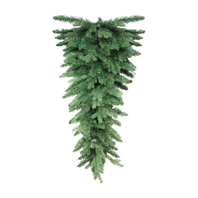 4' Mixed Greenery Hanging Christmas Teardrop Swag - Unlit